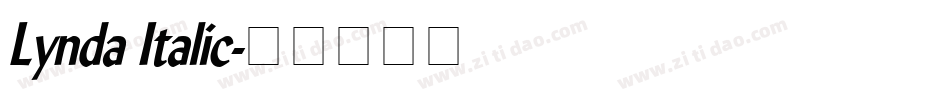 Lynda Italic字体转换
